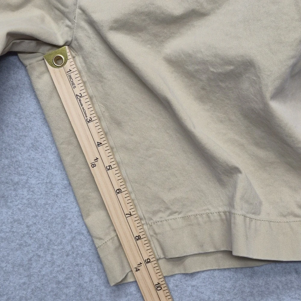 Polo Ralph Lauren Shorts Mens 33 Classic Fit Khaki Beige Flat Front Chino Preppy